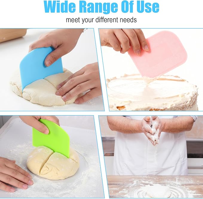 10 Pcs Plastic Bench Scraper for Baking - Image 4