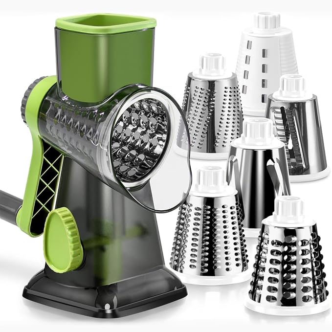 KEOUKE Rotary Cheese Grater Pro 6 in 1 by KEOUKE