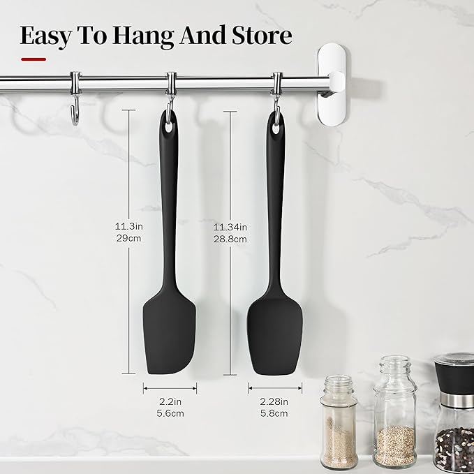 600ºF Heat Resistant Spatulas, High Heat Food Safe Semless Kitchen Silicone - Image 2