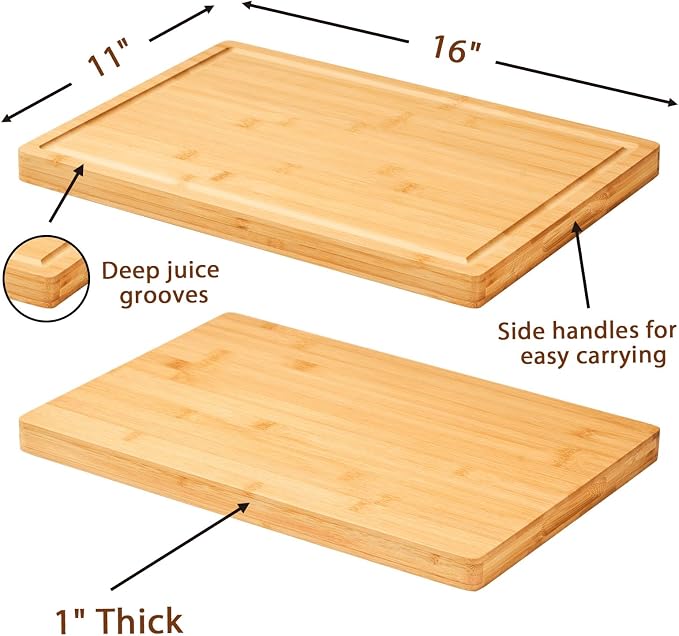Allsum Bamboo Wood Cutting Boards - Image 3