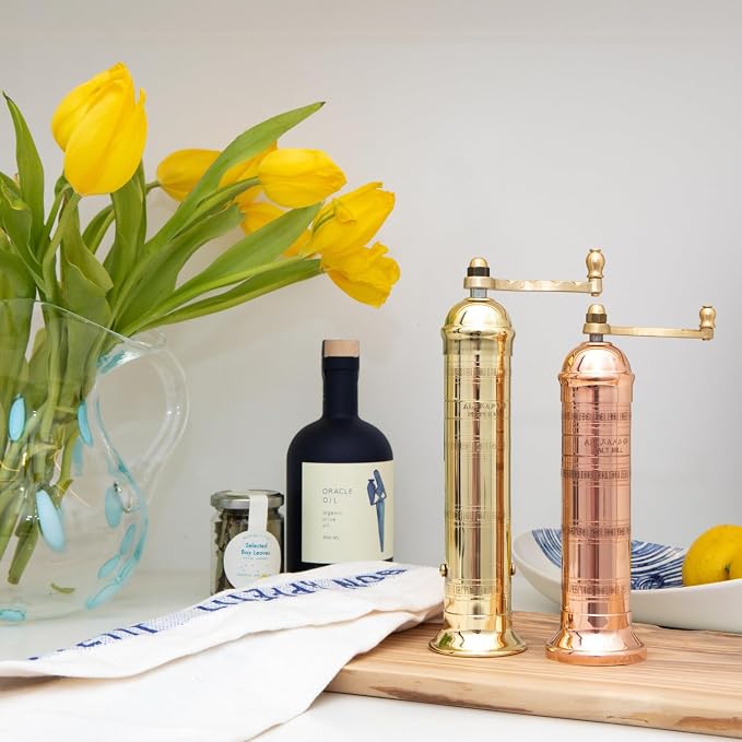 Alexander Home Original Greek Pepper Mill, 9-Inch Brass – European Manual - Image 7