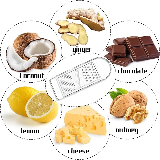Graters for Kitchen, Cheese Grater Handheld Hand, Mini Cheese Grater Stainless - Image 4