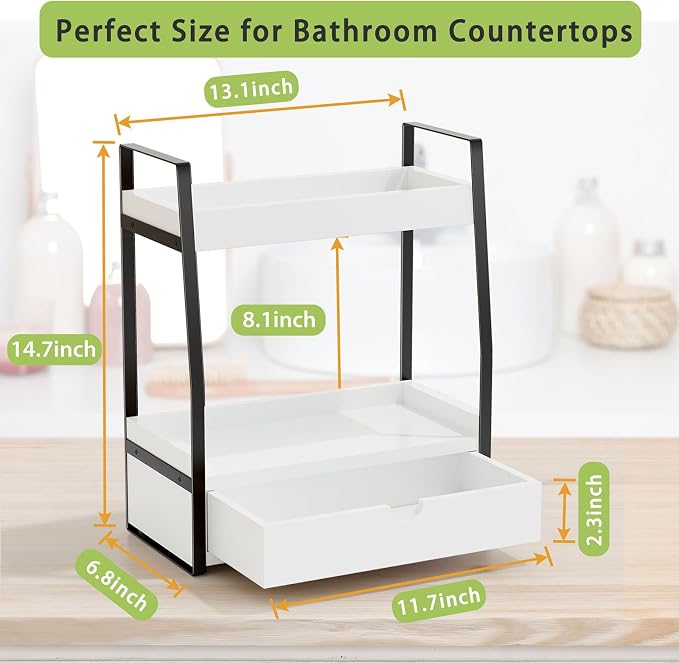 Boulphia 2-Tier Bathroom Organizer Countertop, Bathroom Sink Organizer - Image 3