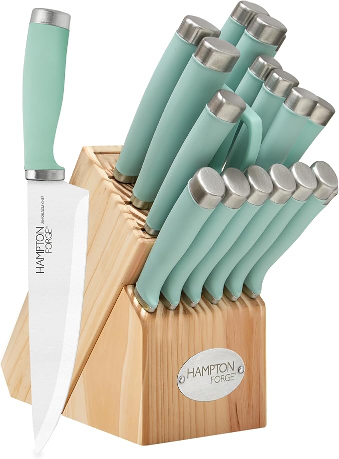 Hampton Forge EpicurePistachio–17Piece BlockSet by HamptonForge
