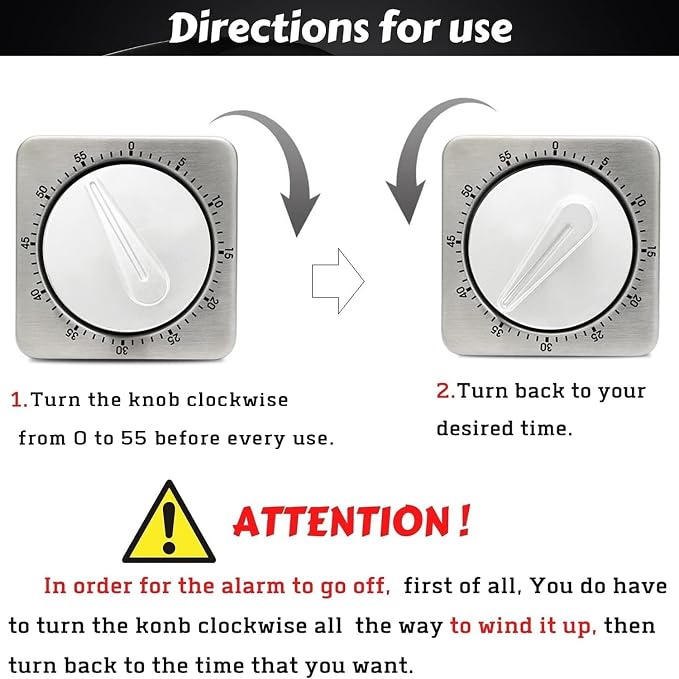 Kitchen Timers for Cooking, Chef Cooking Timer Clock - Image 2