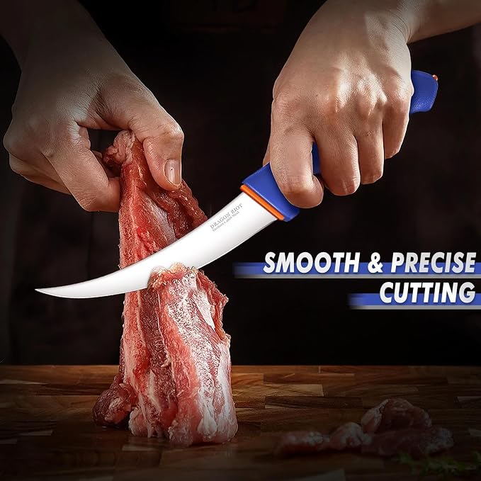 DRAGON RIOT 6 Pcs Butcher Knives Set, Meat Processing Knife Set - Image 7
