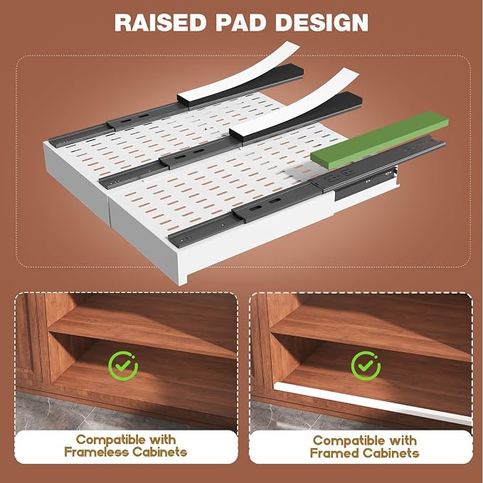 Seinloes 2 Pack Pull Out Cabinet Organizer Expandable Width and Depth, Slide - Image 2