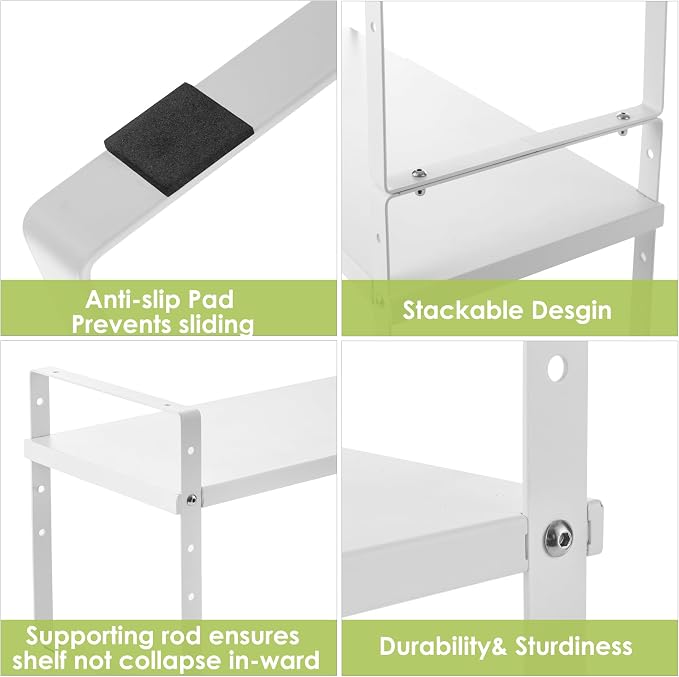 Across-Star Expandable Cabinet Shelf Organizer Rack, Stackable Kitchen Counter - Image 7