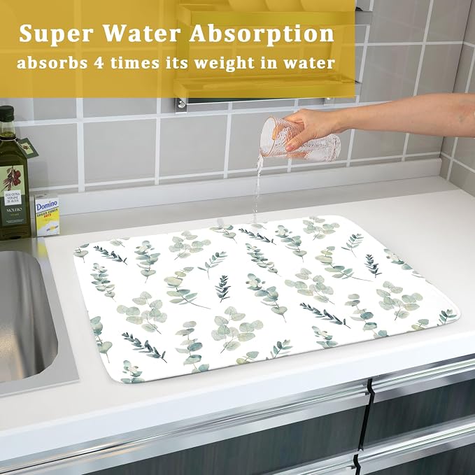 Eucalyptus Leaf Dish Drying Mat - Image 7