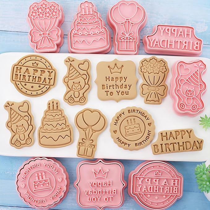 8 Pcs Cookie Cutters Set 3D Holiday Cookie Cutters - Image 2