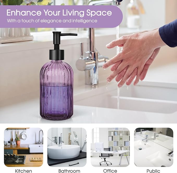 Topsky Stripe Glass Soap Dispenser - Image 5