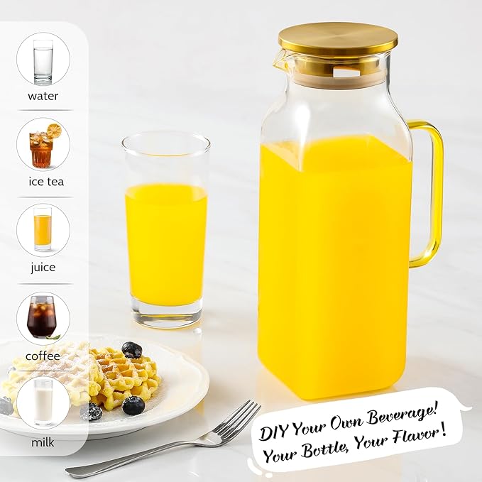 2 Quart Square Glass Pitcher - Image 3