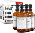 Sunrise Premium 4 Pack Amber Glass Soap Dispenser 16 OZ by SunrisePremium