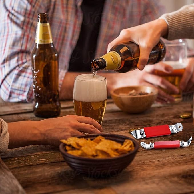 3 Pieces Magnetic Bottle Openers Can Opener Classic Beer Opener Stainless Steel - Image 6