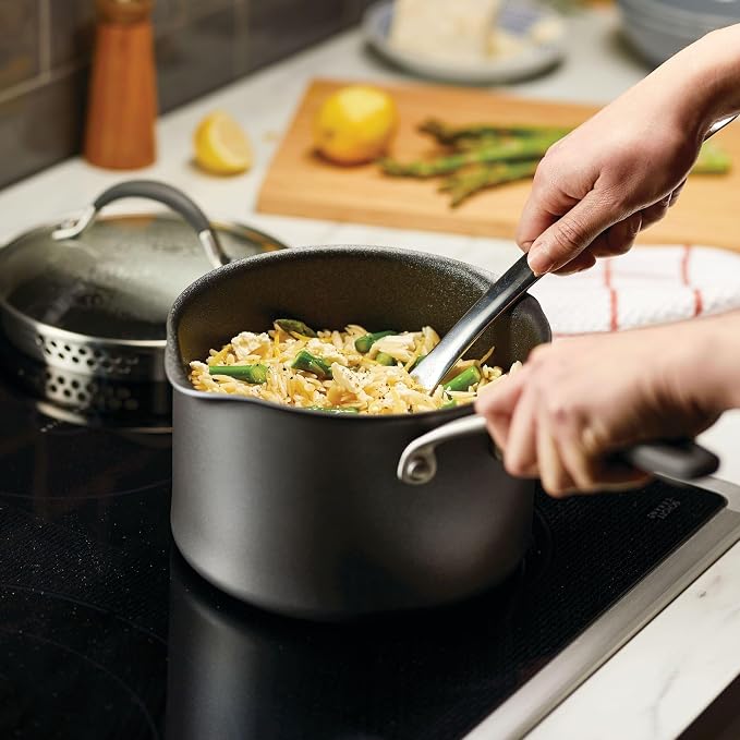 Circulon A1 Series w/ ScratchDefense Nonstick Induction Straining Sauce Pan - Image 2
