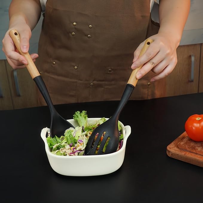4PCS Silicone Cooking Utensils Set, Large Nonstick Spatula Spoons Set - Image 5