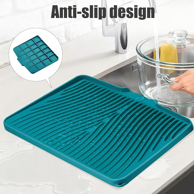 TIKNIK Silicone Dish Drying Mat, Stone Drying Mat - Image 4