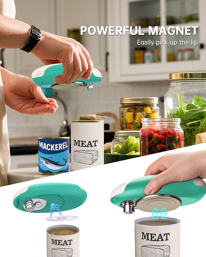 CIRCLE JOY Rechargeable Electric Can Opener, One-Touch Automatic Can Opening - Image 4