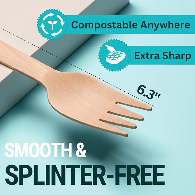 Disposable Wooden Forks For Eating - Image 5