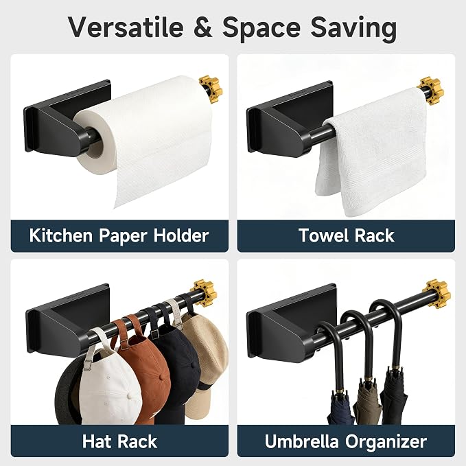 Magnetic Paper Towel Holder for Fridge Strong Magnet Black Kitchen Towel - Image 8
