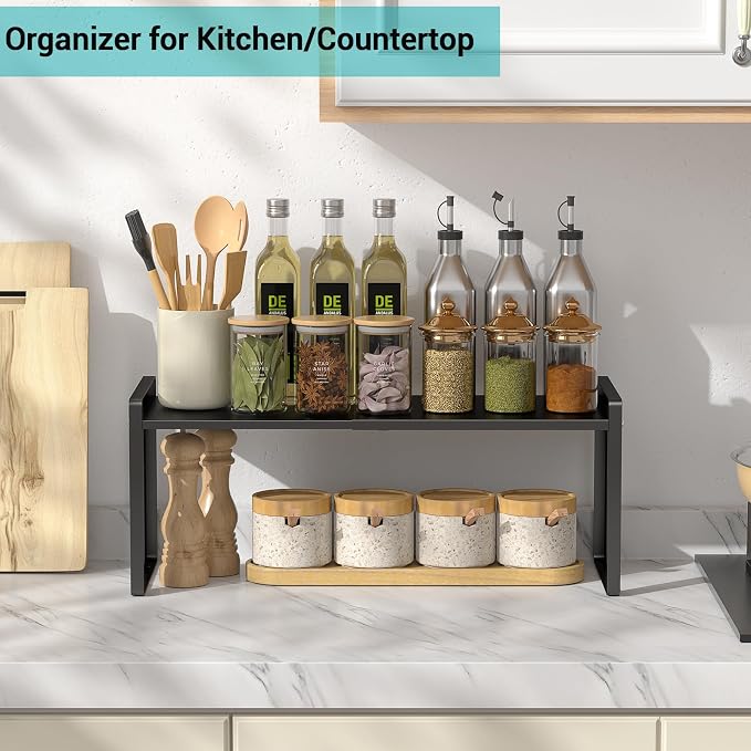 Expandable Cabinet Organizer Shelves, 88lbs High Weight Capacity, Heavy-Duty - Image 7