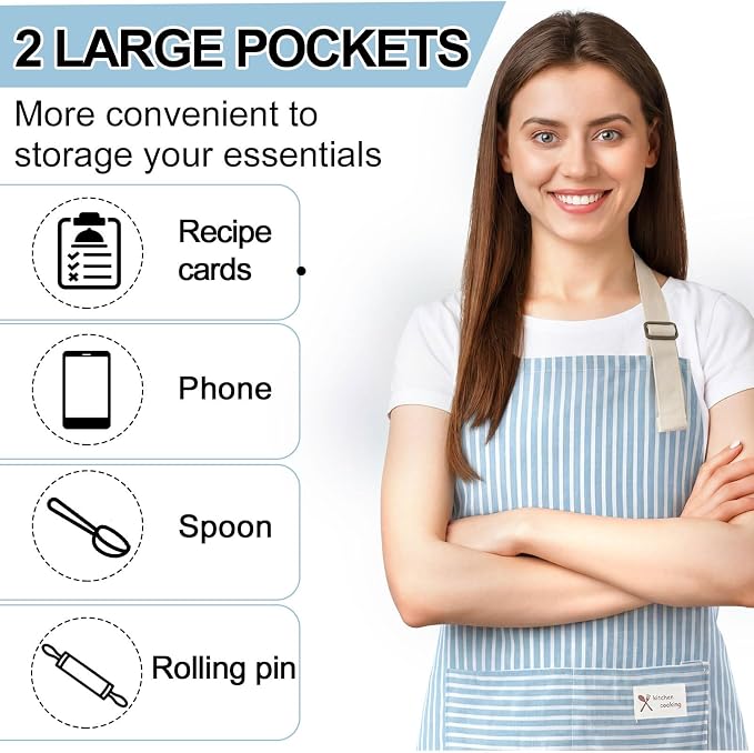 Janmercy 24 Pcs Aprons for Women Men - Image 6