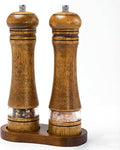 Wooden Salt and Pepper Grinder Set, Premium Oak Wood Salt Grinders Shakers by MJINGMEI
