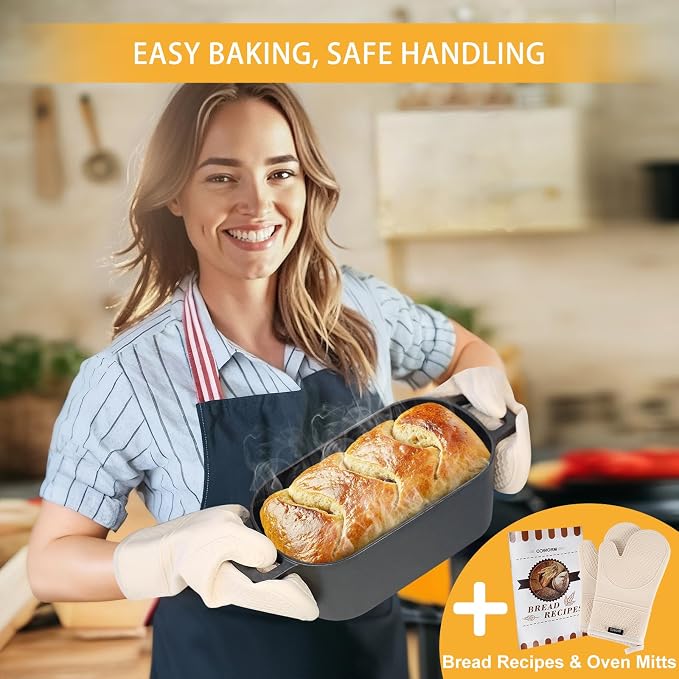 3.6QT Oval Dutch Oven for Bread Baking - Image 2