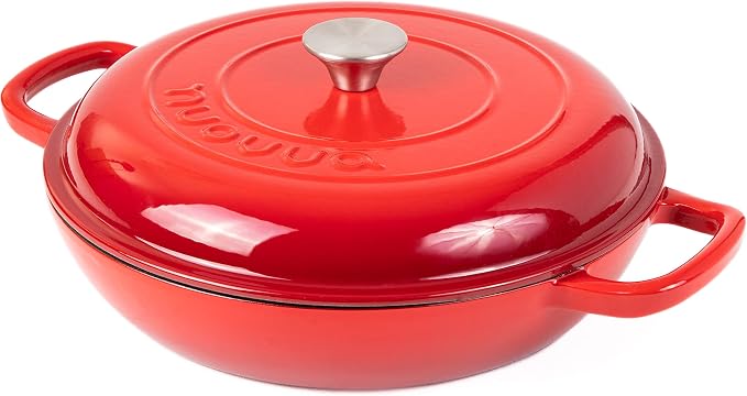 Shallow Cast Iron Casserole by Nuovva