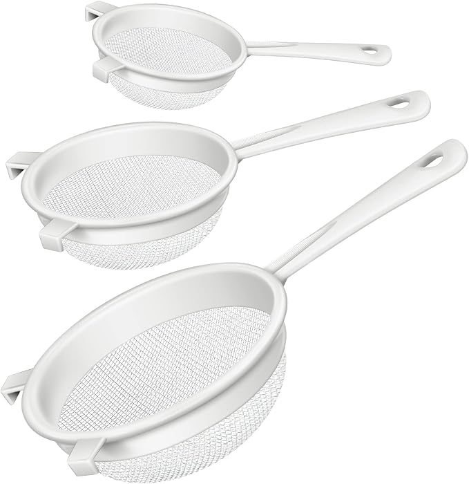 3 Pcs Plastic Nylon Mesh Strainer Colander by Skyley