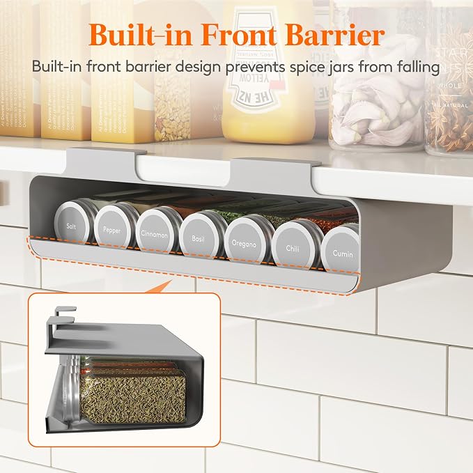 Lifewit Under Cabinet Spice Rack Organizer - Image 6