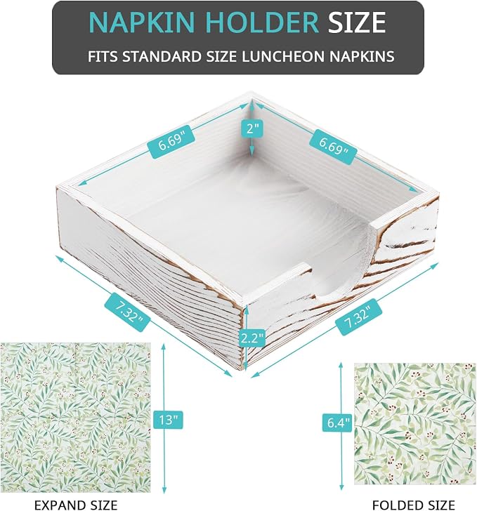 Napkin Holder for Table, Flat Napkin Holder for Luncheon, Napkin Holders for - Image 2
