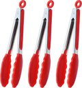 HINMAY Silicone Cooking Tongs 9-Inch Serving Tongs by HINMAY