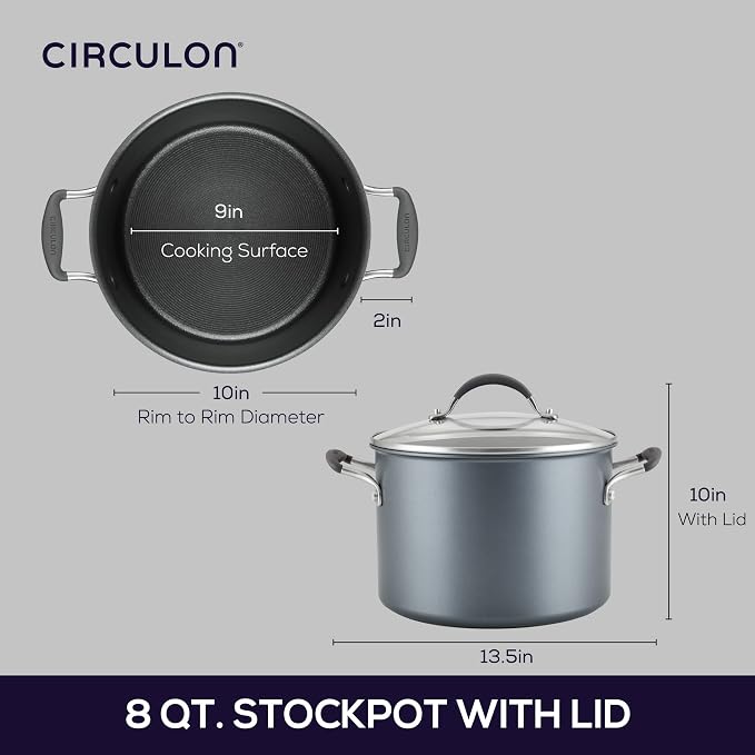 Circulon A1 Series with ScratchDefense Nonstick Induction Cookware, Stockpot - Image 3