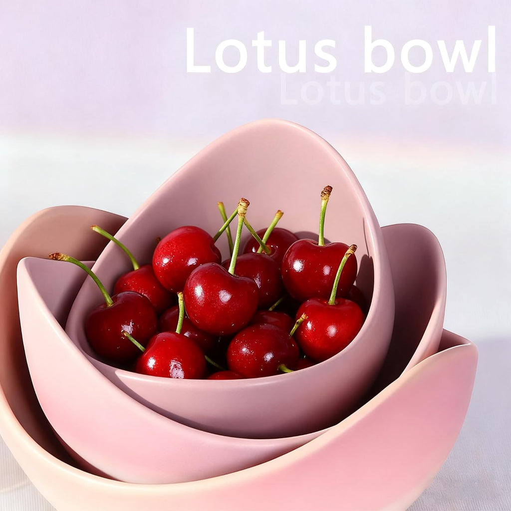 Salad Decorative Bowls Lotus Shaped Pasta Bowls Dishwasher Safe