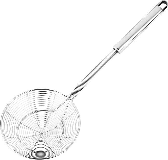 Hiware Solid Stainless Steel Spider Strainer Skimmer Ladle by HIWARE