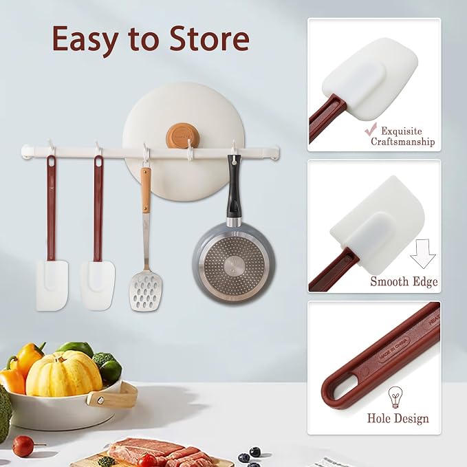 14 INCH Silicone Spatulas Heat Resistant Heavy Duty Rubber Spatulas Commercial - Image 8