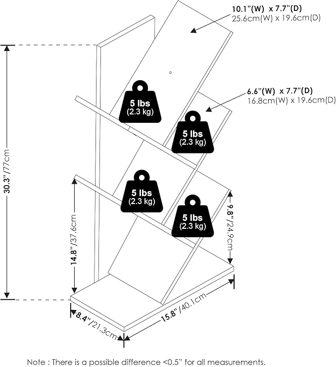 Furinno Tree Book Shelf, 5-Tier Bookshelf - Image 3