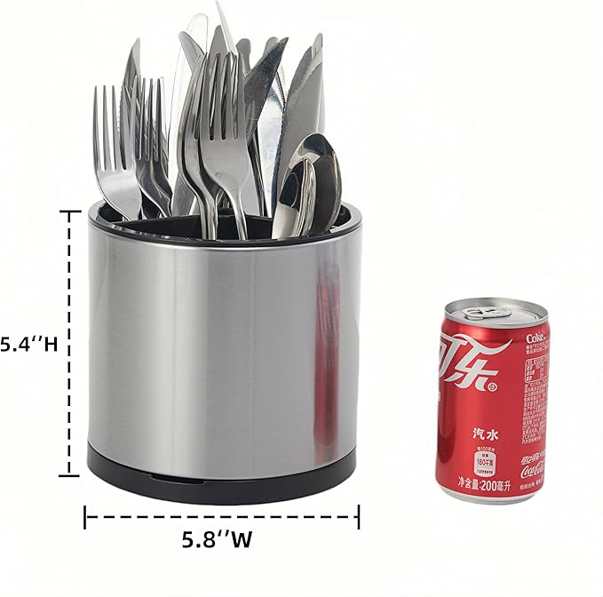 LIBODOUR Kitchen Utensil Holder Extra Large 360°Rotating - Image 3