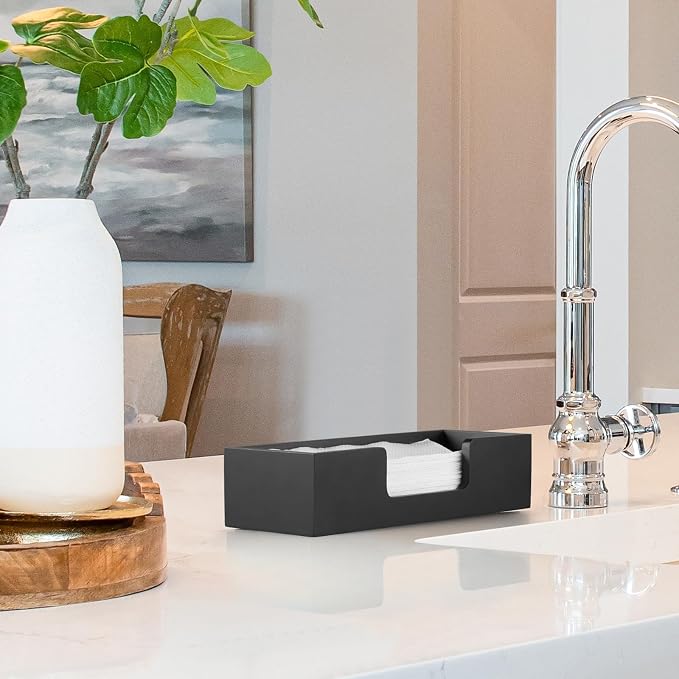 Paper Towel Dispenser Countertop, Wooden Folded Paper Hand Towel Holder - Image 5