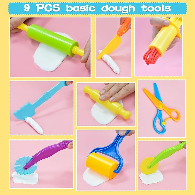 LCY WEDSHI Dough Tool Set, Dough Accessories Includes Alphabet Numbers Shapes - Image 2