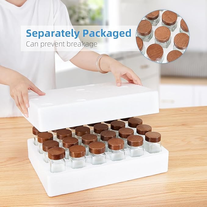 Yangbaga 34Pcs Glass Spice Jars - Image 8