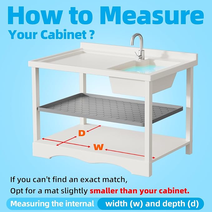 Winisok Silicone Under Sink Mat 40" x 22", Kitchen Essentials and Gadgets - Image 6