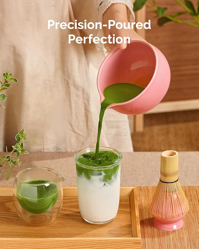 Maestri House Pink Matcha Whisk Set, 7-Pc Complete Matcha Kit - Image 6