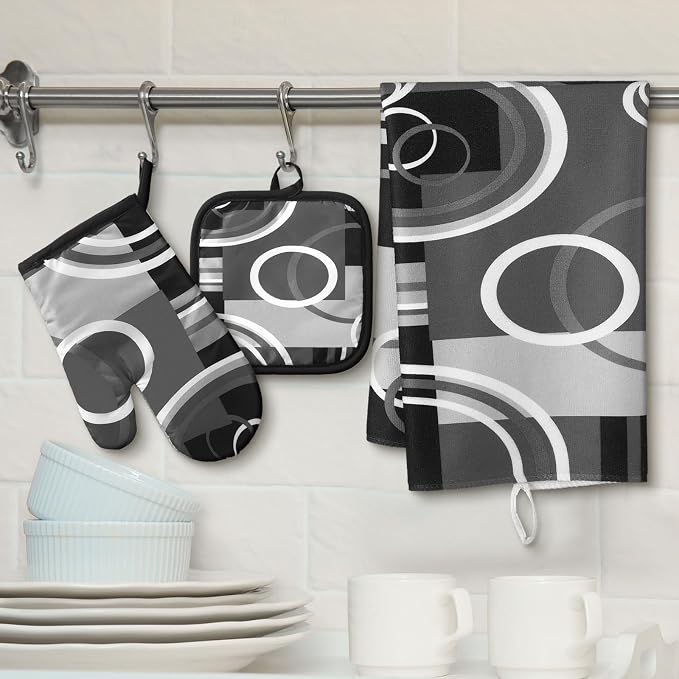 Jingmore 6 Pcs Kitchen Decor Set Accessorie Farmhouse Kitchen Towels Pot - Image 2