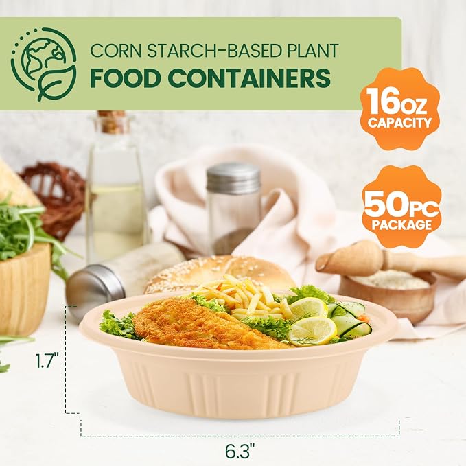 100 Piece Meal Prep Bowl Containers - Image 3