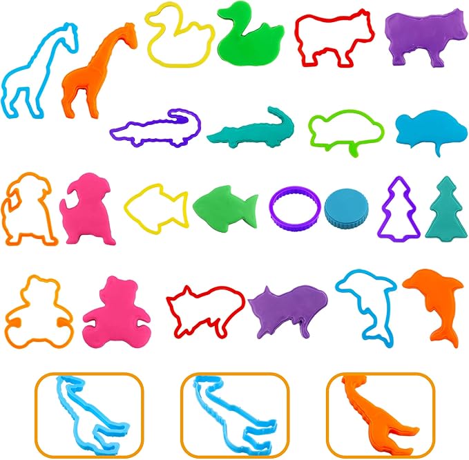 FRIMOONY Dough Tools Set for Kids, Various Animal Molds, Rolling Pins, Random - Image 5