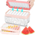 Ice Cube Tray with Lid and Bin, Ice Cube Pop Out Tray, Ice Cube Trays by ZZWILLB