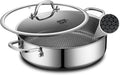 Saute Pan, Hybrid Non Stick 5 Quart Everyday Braiser pan, Chicken Fryer by SNOWCLAD