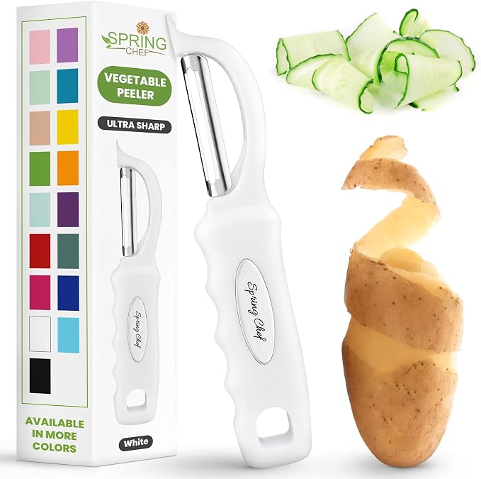 Spring Chef Premium Swivel Vegetable Peeler, Comfrotable Handle and Ultra Sharp by SpringChef